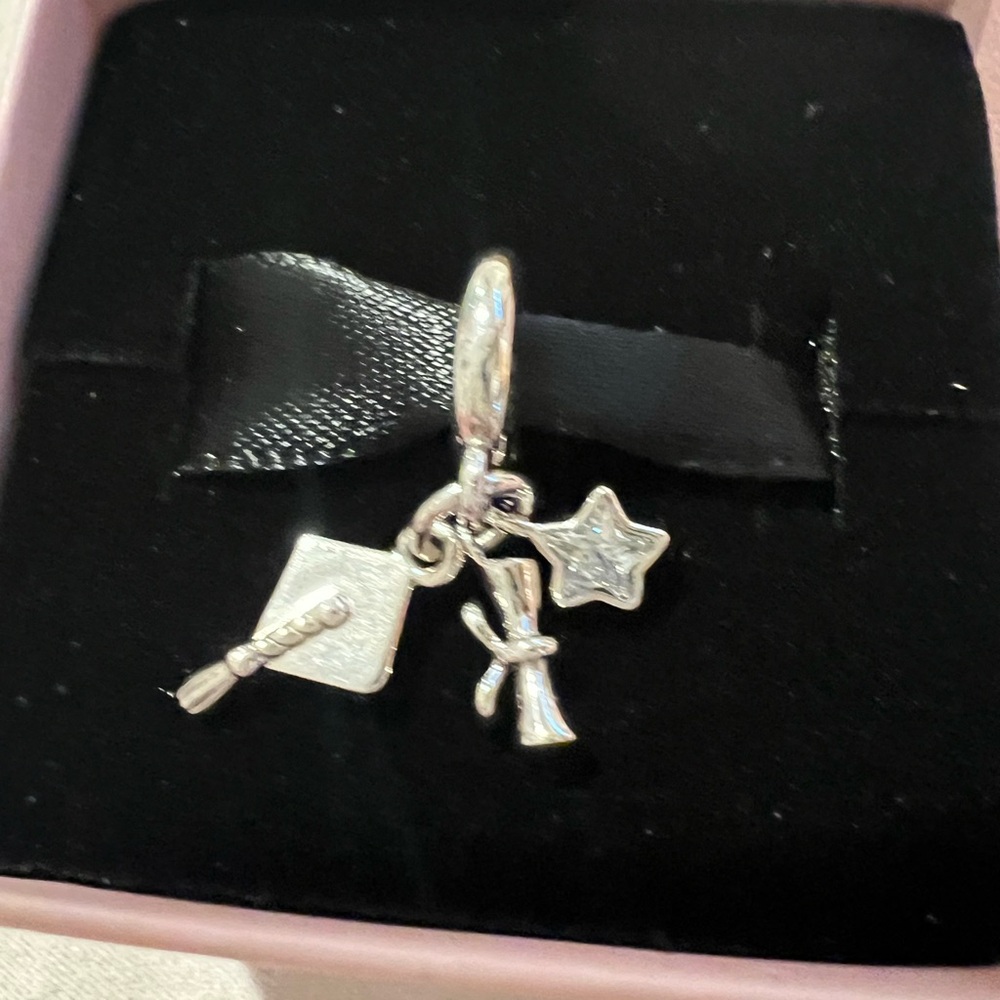 BNIB Authentic Pandora Sterling Silver 2024 Graduation Triple Dangle Charm